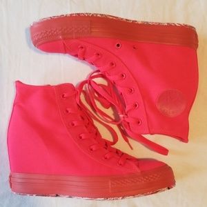 Bright Red Converse Wedges